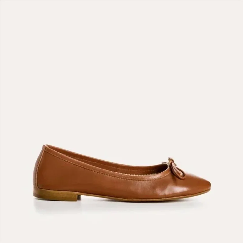 Carmen Cuir Sandal In Cognac