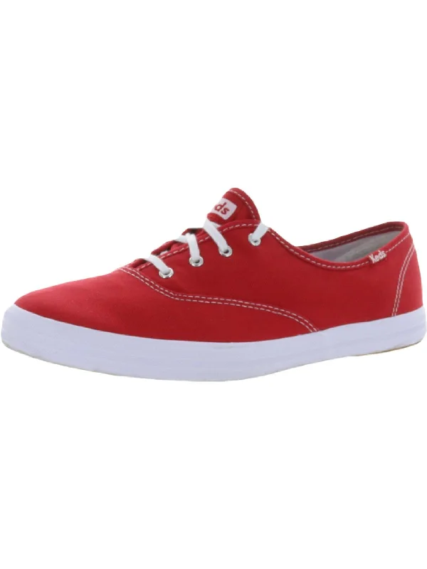 Champion  Womens Canvas Padded Insole Lace Up Flats