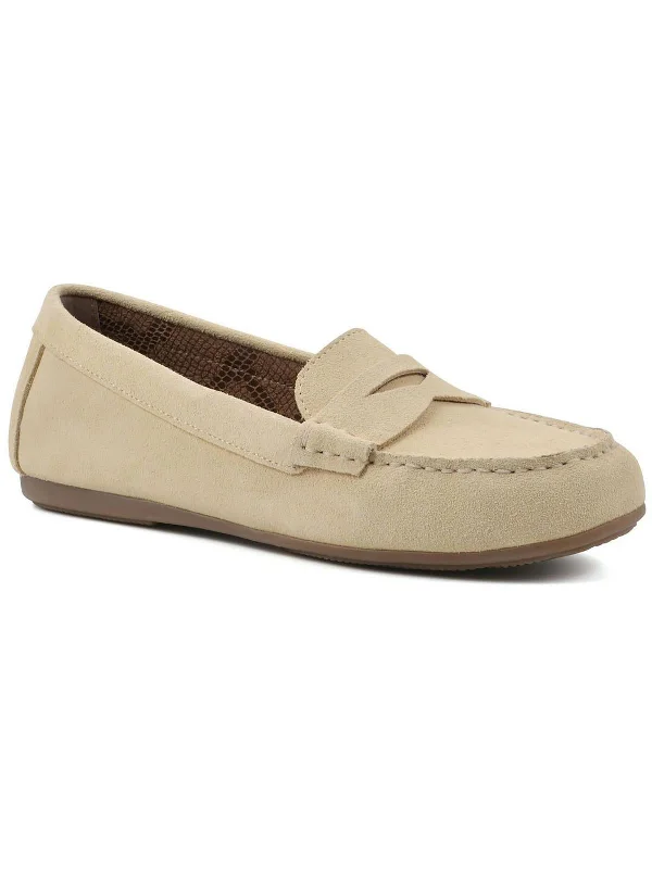 Duetzia Womens Suede Slip On Loafers