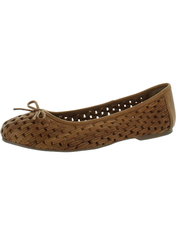 MOGENI Womens Leather Ballet Flats