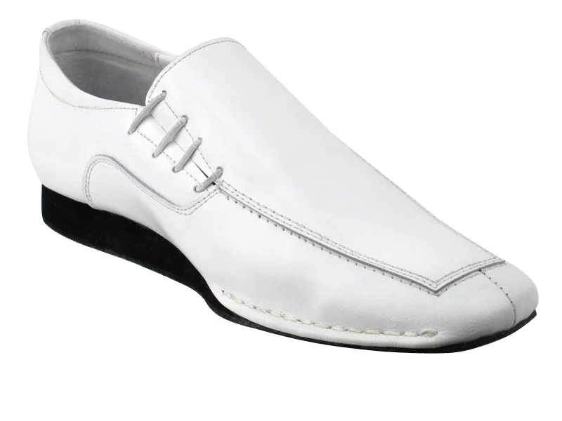 Sancho -- Unisex Side Tie Salsa Oxford -- White