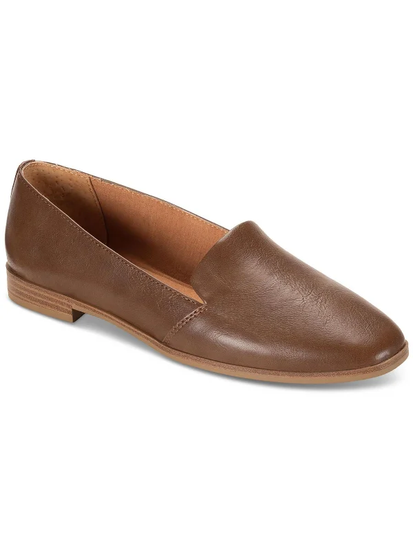 Ursalaa Womens Faux Leather Slip On Loafers