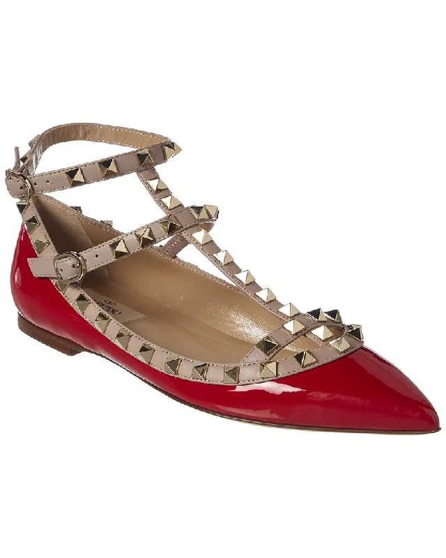 Valentino Rockstud Caged Leather Flat