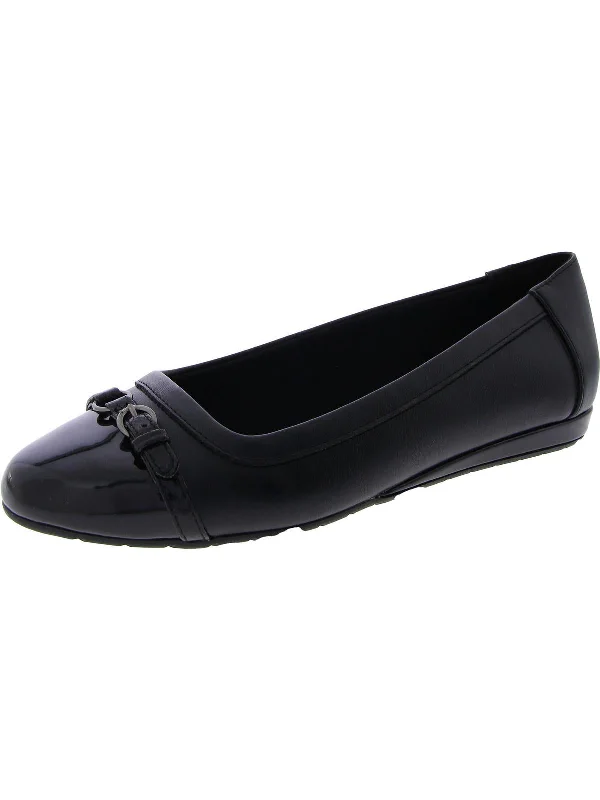 Womens Faux Leather Slip On Moccasins