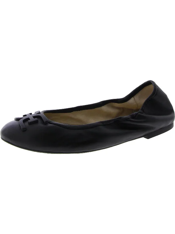 Womens Leather Slip On Ballet Flats