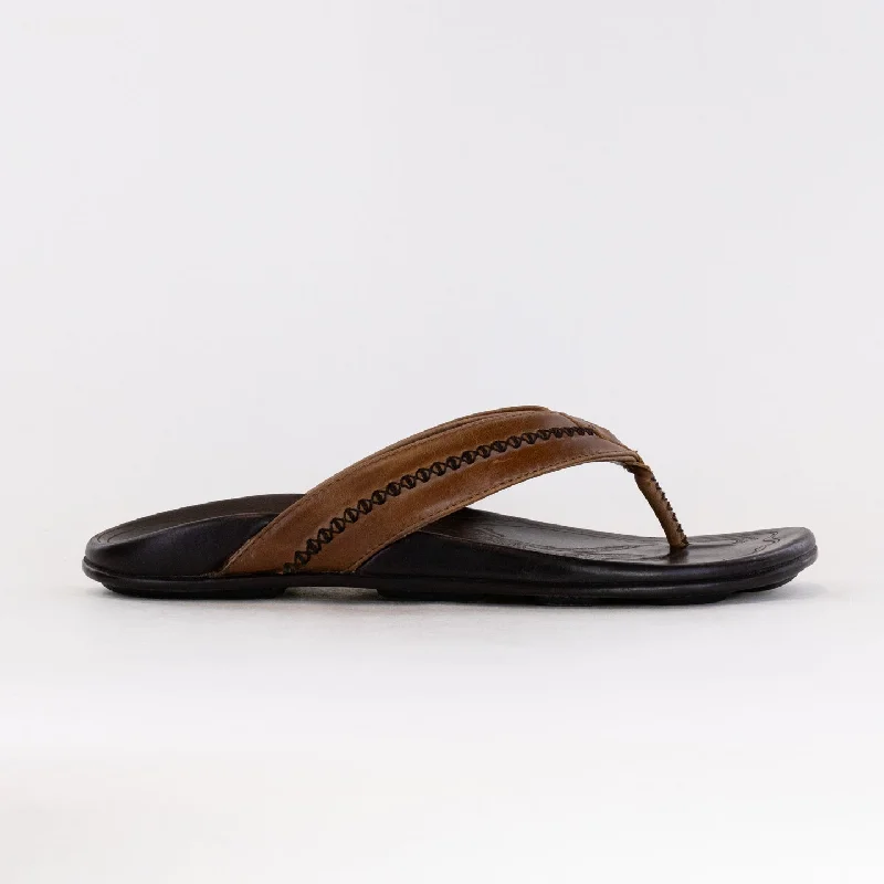 Olukai Mea Ola (Men's) - Tan/Dark Java