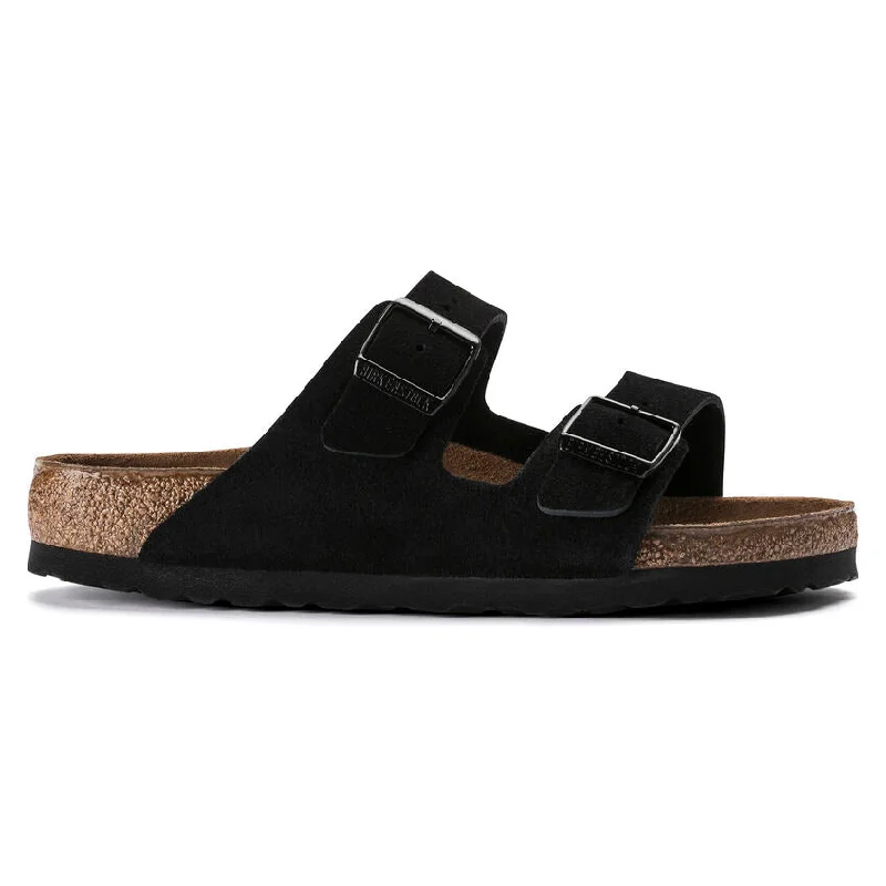 UNISEX BIRKENSTOCK ARIZONA SOFT FOOTBED | BLACK SUEDE