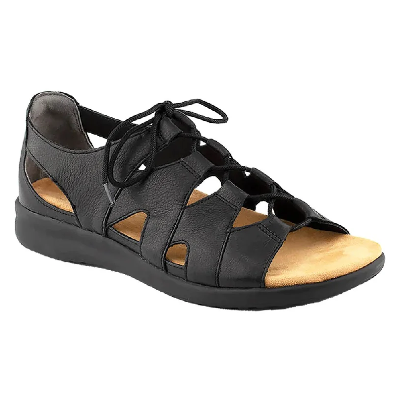 Ziera Barnett Black Leather Sandal (Women's)