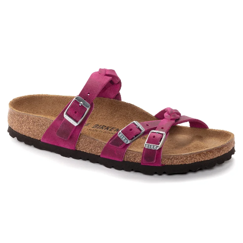 Birkenstock Franca Braid festival fuchsia oiled leather