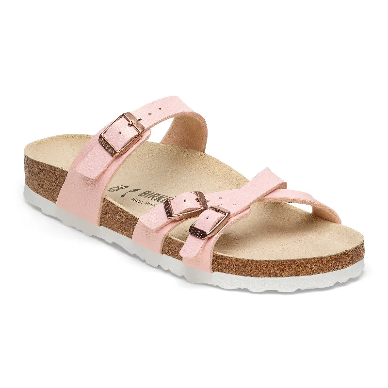 Birkenstock Franca lizard embossed light rose Birko-Flor