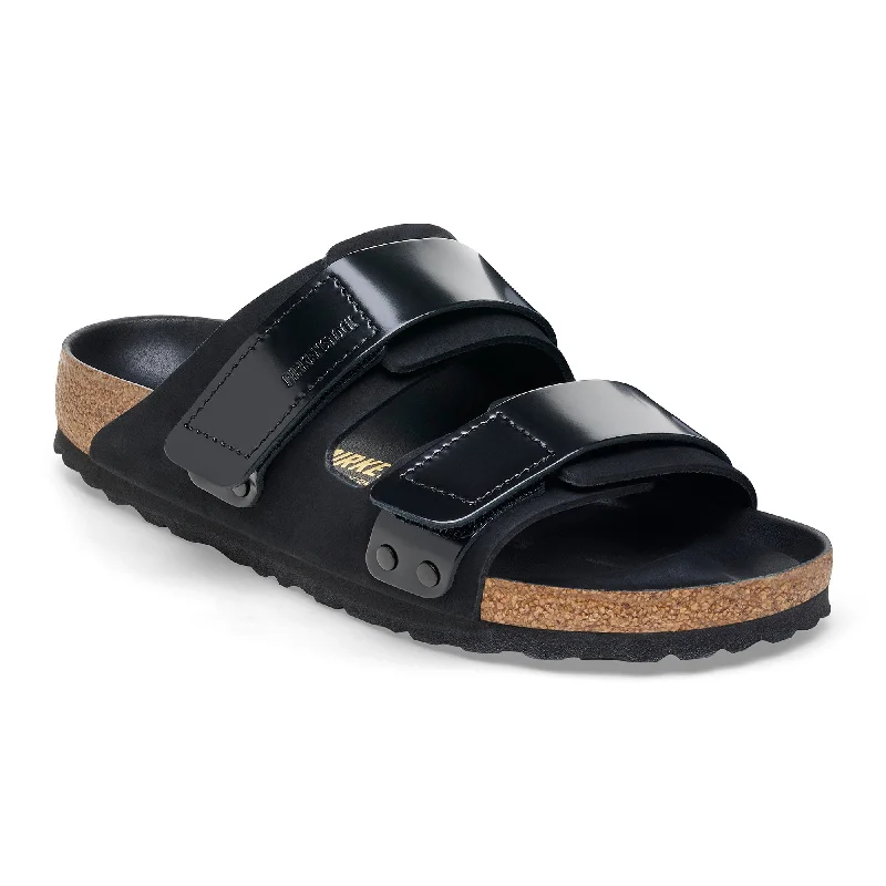 Birkenstock Uji Hex black nubuck/high shine leather