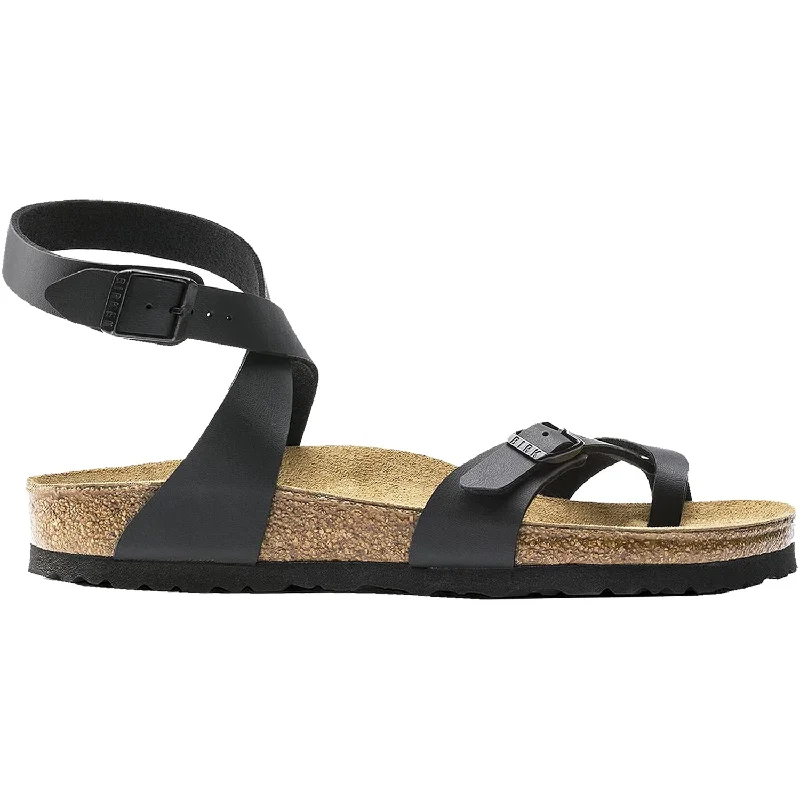 Women's Birkenstock Yara Black Birko-Flor