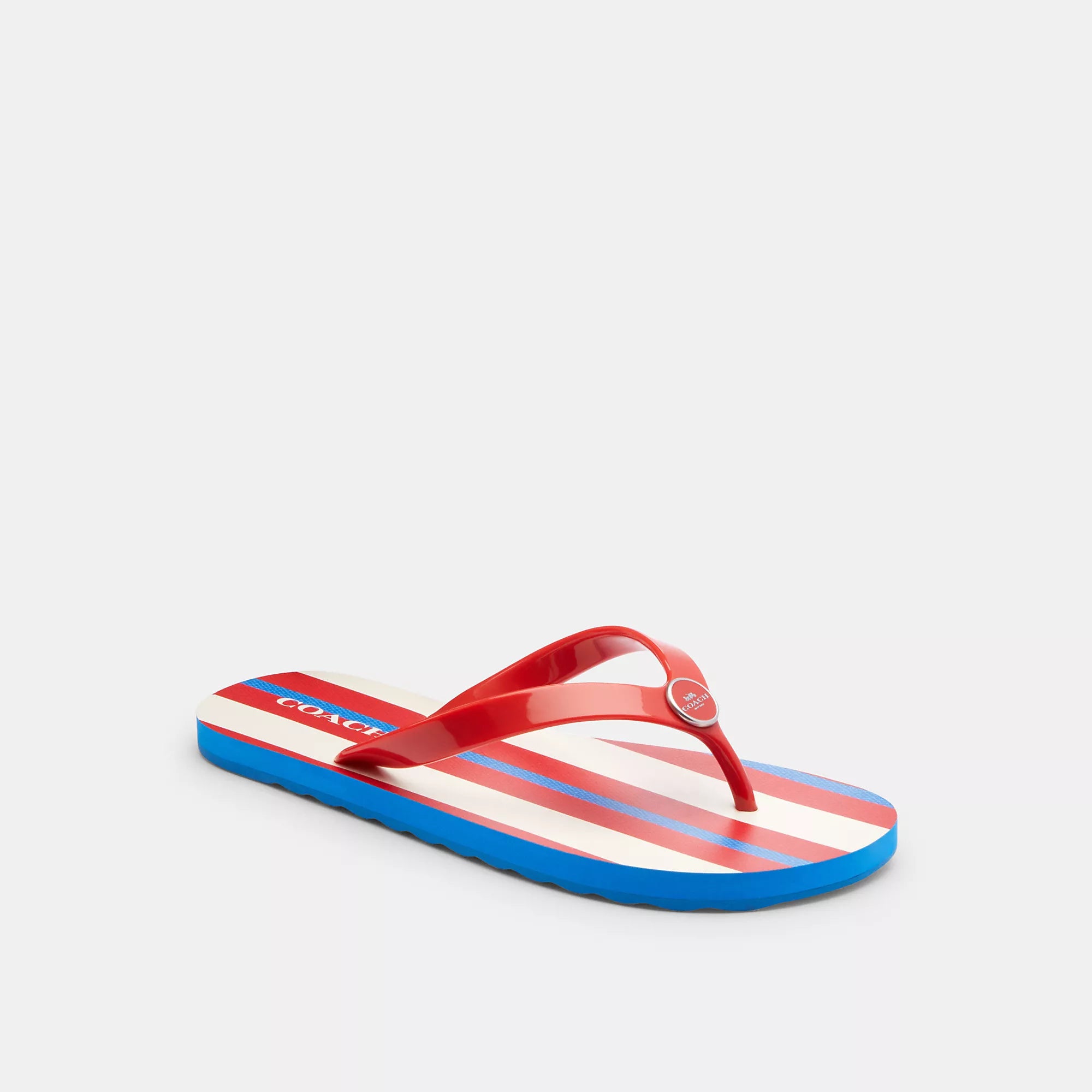 Coach Outlet Zayn Flip Flop With Stripe Print