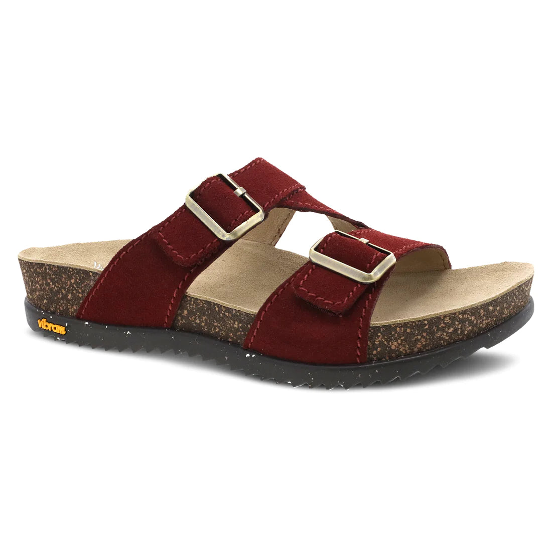 Dayna Two Strap Suede Sandal in Cinnabar