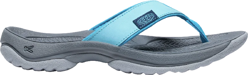 Kona Leather Flip-Flop in Blue Atoll/ Blue Danube