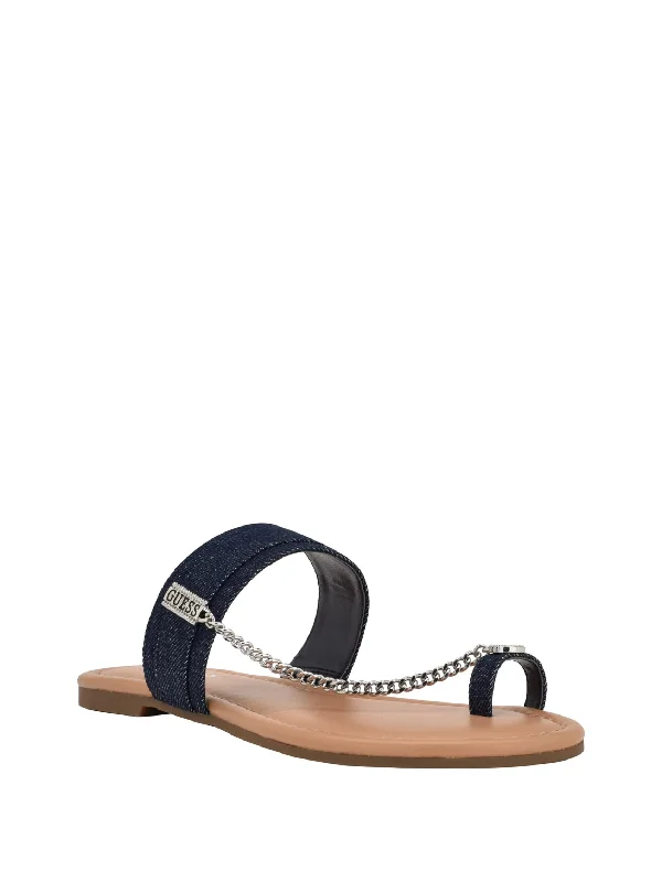 Locks Denim Chain Sandals