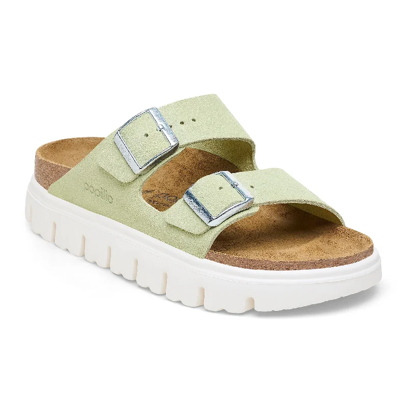 Papillio Arizona Chunky faded lime suede by Birkenstock