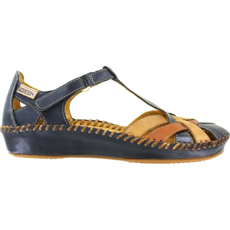 Women's Pikolinos P. Vallarta 655-0732C5 Navy/Brandy Leather