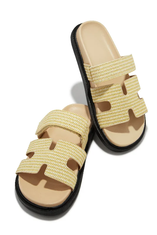 Sun Kissed Slip On Sandals - Natural