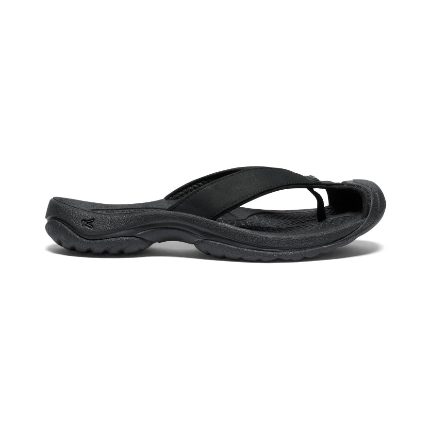 Waimea Leather closed Flip-Flop in Black/Black