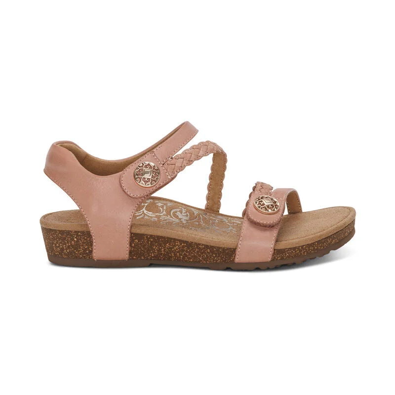 WOMEN'S AETREX JILLIAN BRAIDED QUARTER STRAP SANDAL | ROSE