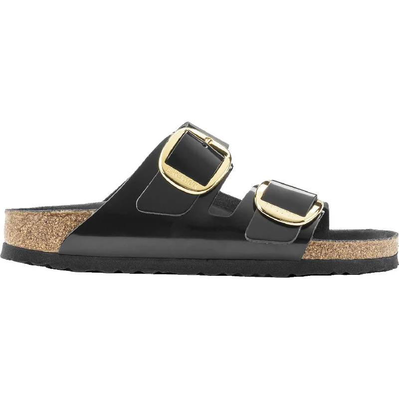 Women's Birkenstock Arizona Big Buckle High Shine Black Leather