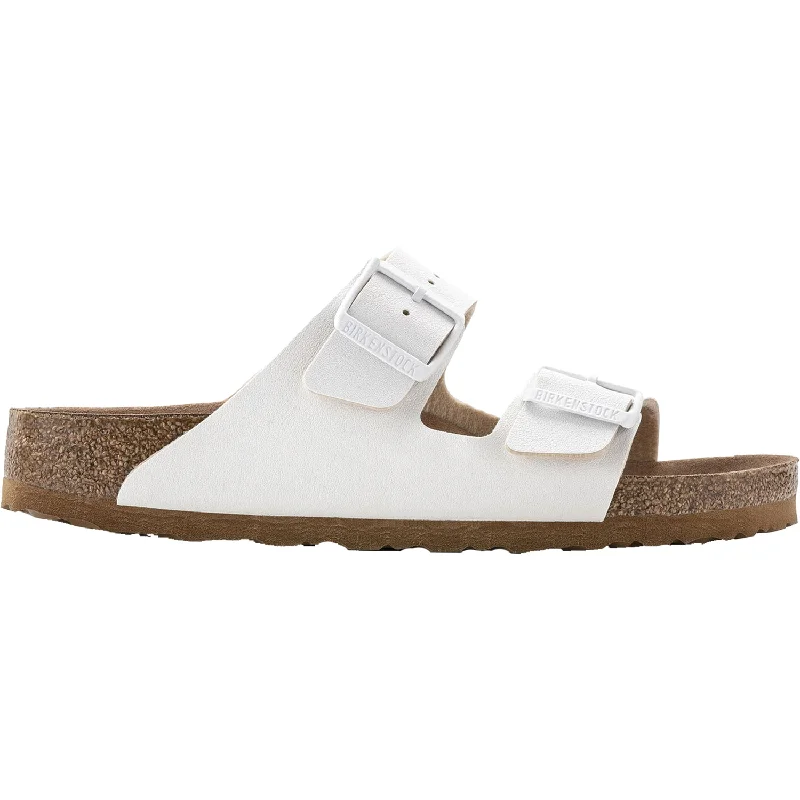 Women's Birkenstock Arizona Vegan White Birkibuc