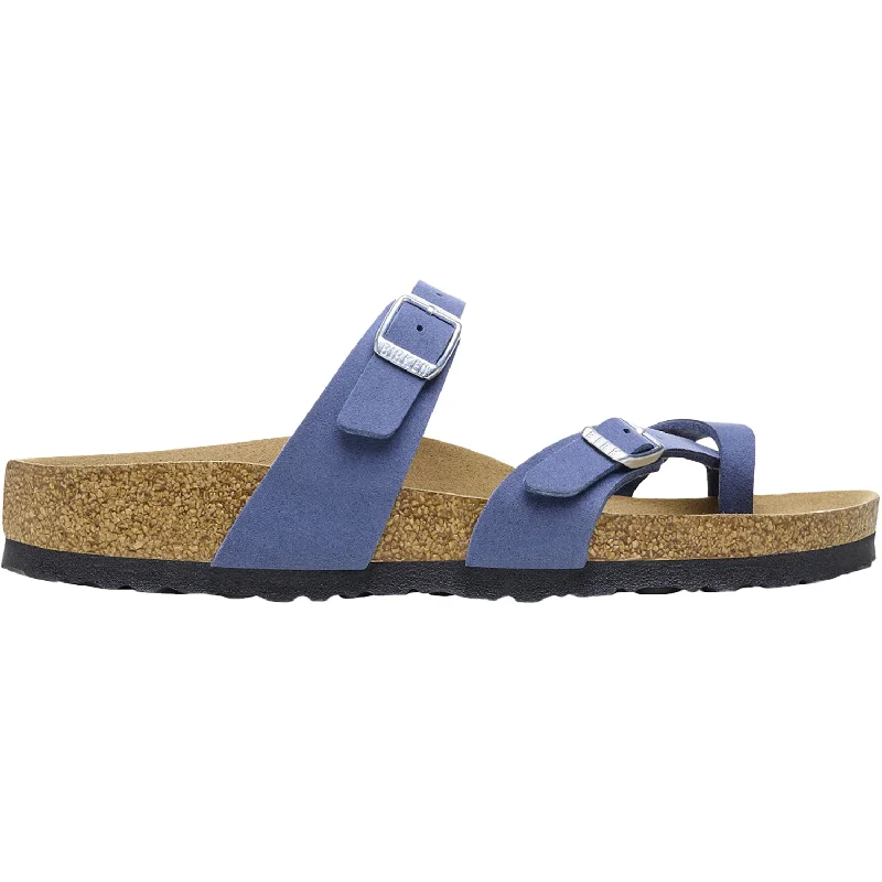 Women's Birkenstock Mayari Vegan Silky Elemental Blue Birkibuc