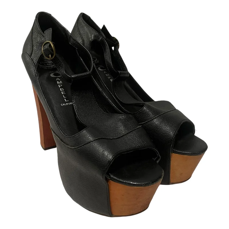 Jeffrey Campbell/Heels/US 7.5/Leather/BLK/peep toe mary-jane strap