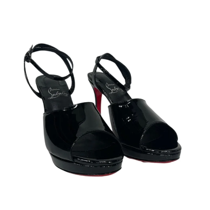 Christian Louboutin/Heels/EU 39/Leather/BLK/Ankle Strap/