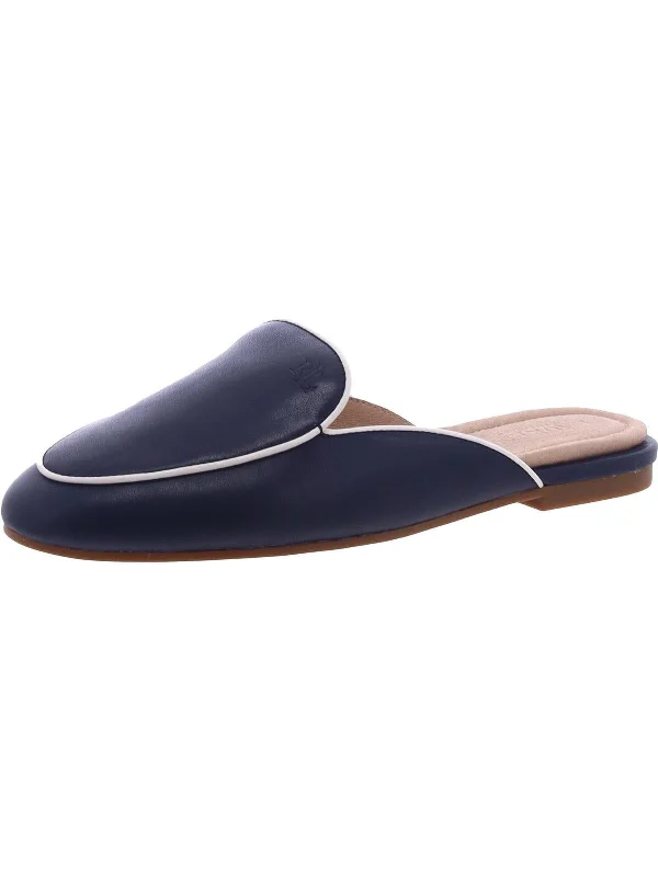 Aliana II Womens Leather Slip-On Mules