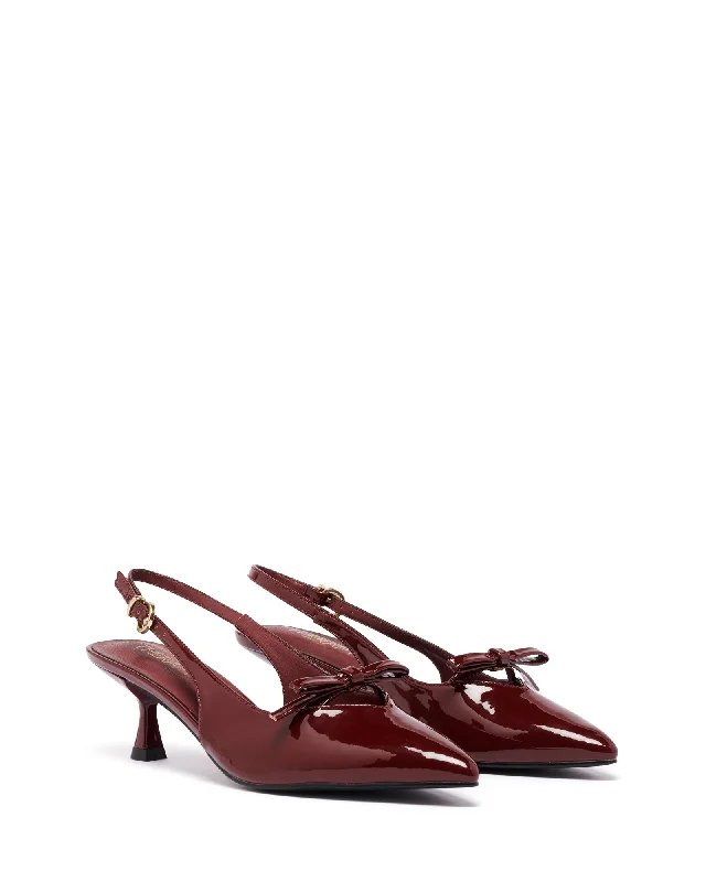 Beverly Slingback Pump Cherry Patent