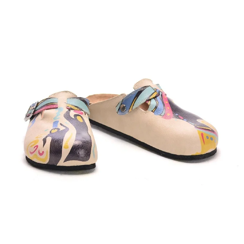 Cream African Queen Clogs CAL306