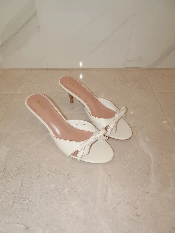 Delia Bow Heel - White