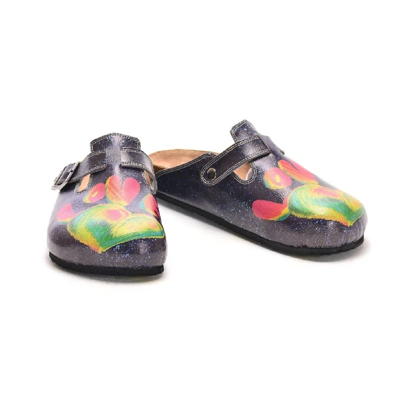 Navy Rainbow Love Clogs CAL303