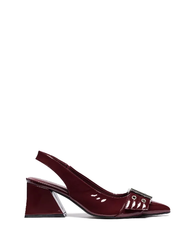 Slay Slingback Pump Cherry Patent