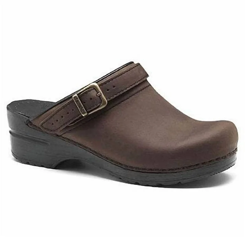 Women's Ingrid Mule In Antique Brown/black