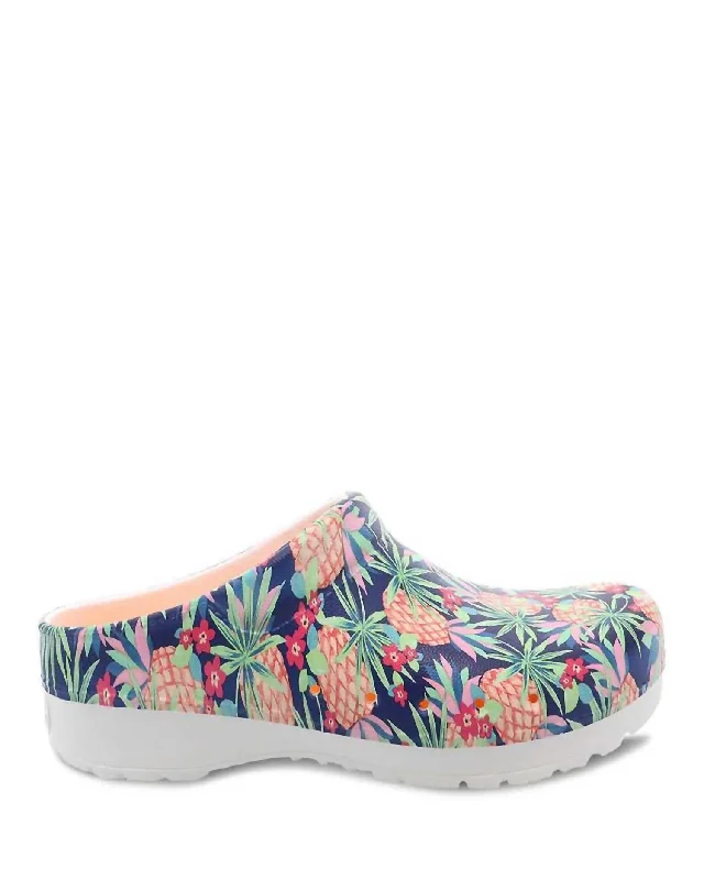 Women's Kane Mule In Pineapples