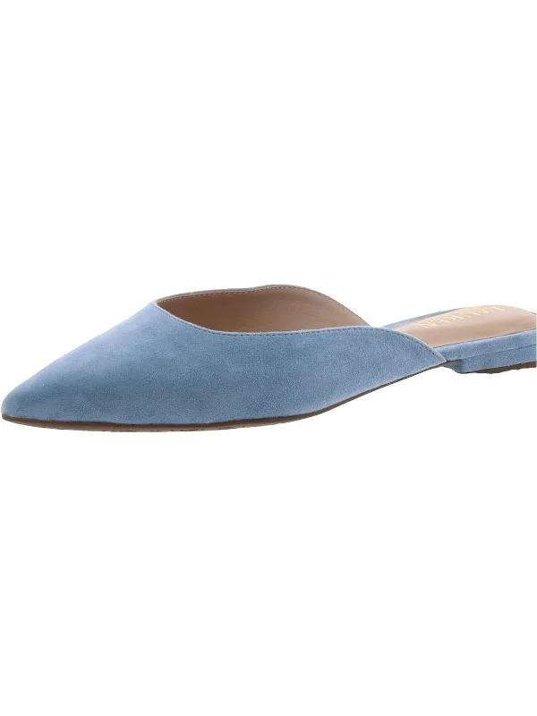 Womens Suede Slip On Mules